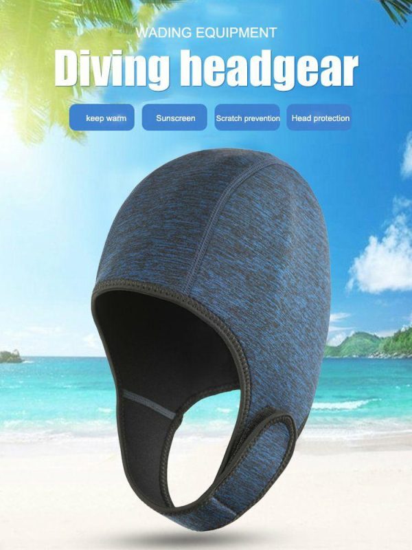 Diving |   2mm Scuba Diving Hood with Chin Strap Neoprene Thermal Wetsuit Hood Cap Dive Cap