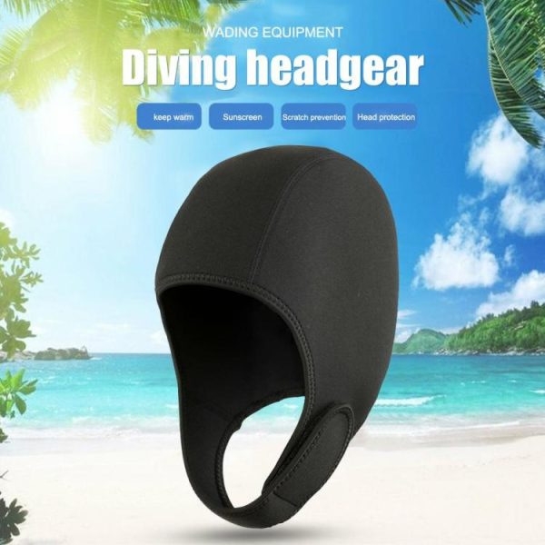 Diving |   2mm Scuba Diving Hood with Chin Strap Neoprene Thermal Wetsuit Hood Cap Dive Cap