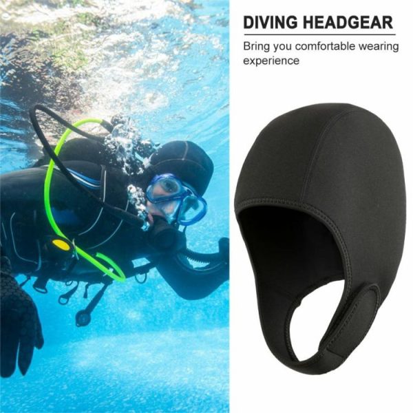 Diving |   2mm Scuba Diving Hood with Chin Strap Neoprene Thermal Wetsuit Hood Cap Dive Cap