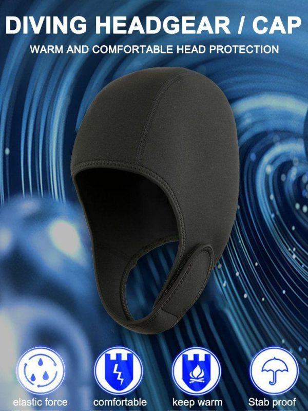 Diving |   2mm Scuba Diving Hood with Chin Strap Neoprene Thermal Wetsuit Hood Cap Dive Cap