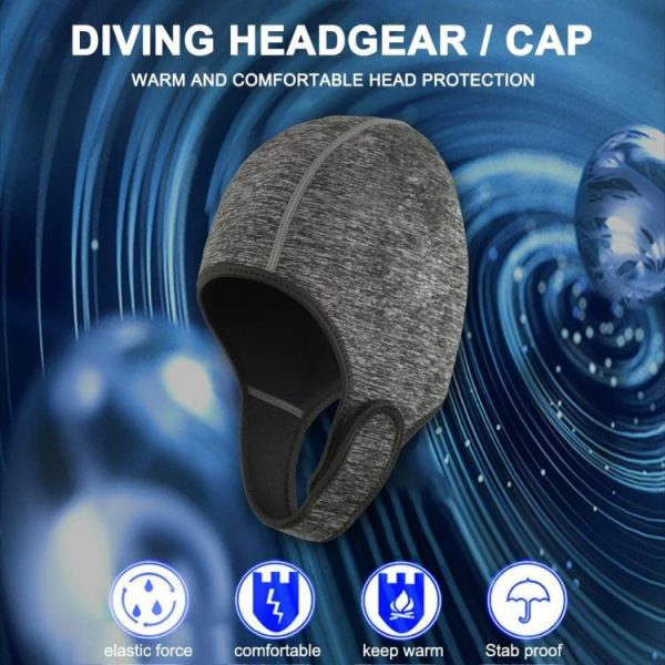 Diving |   2mm Scuba Diving Hood with Chin Strap Neoprene Thermal Wetsuit Hood Cap Dive Cap