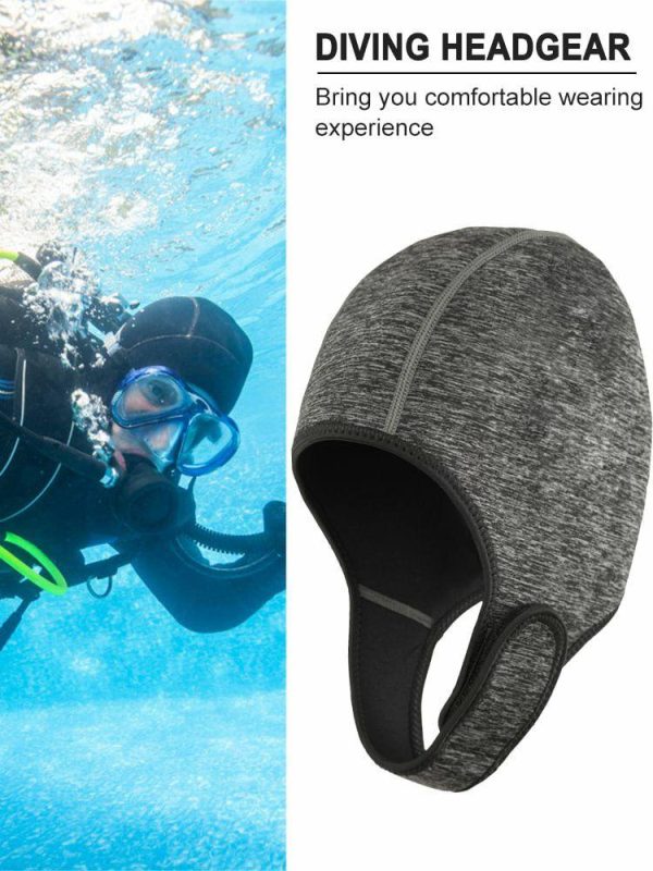 Diving |   2mm Scuba Diving Hood with Chin Strap Neoprene Thermal Wetsuit Hood Cap Dive Cap