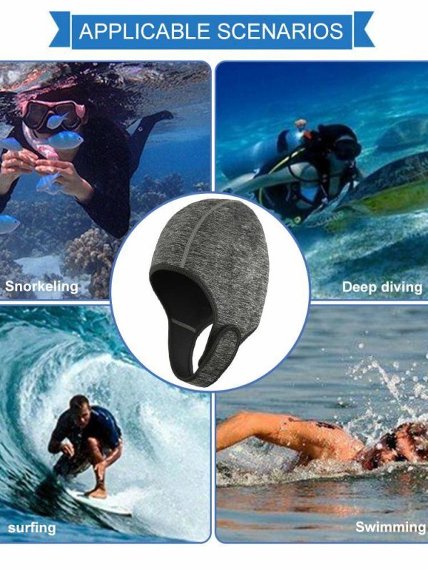 Diving |   2mm Scuba Diving Hood with Chin Strap Neoprene Thermal Wetsuit Hood Cap Dive Cap