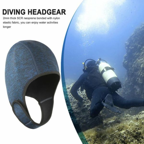 Diving |   2mm Scuba Diving Hood with Chin Strap Neoprene Thermal Wetsuit Hood Cap Dive Cap