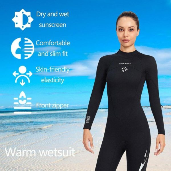 Diving |   3mm Neoprene Wetsuits Women Full Body Scuba Diving Suits for Water Sports