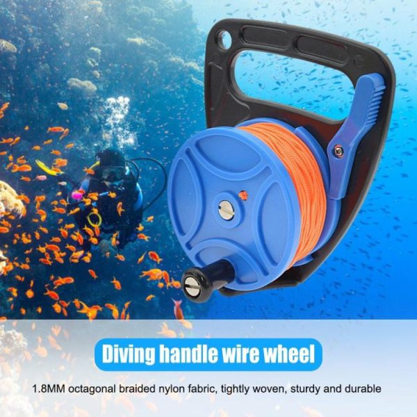 Diving |   Cave Reel with Handle Durable Nylon Weaving Smooth Rustproof Outdoor Accessories