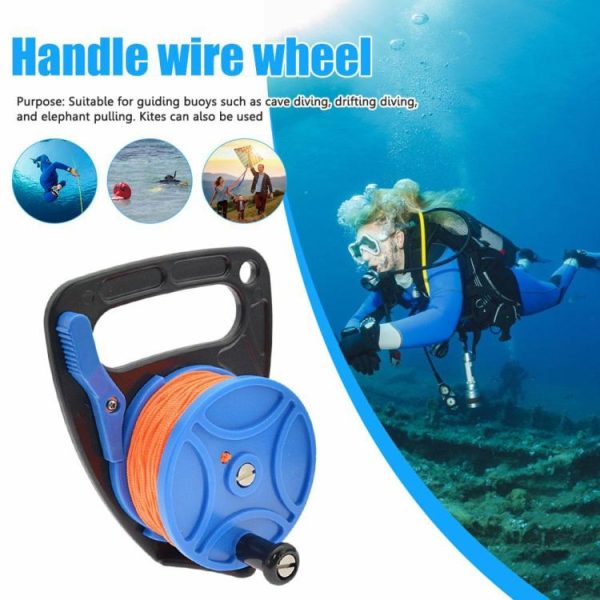 Diving |   Cave Reel with Handle Durable Nylon Weaving Smooth Rustproof Outdoor Accessories