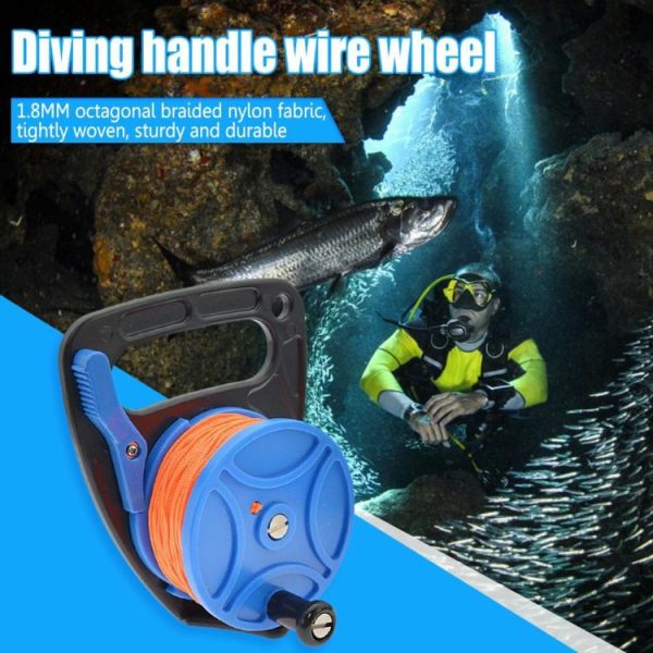 Diving |   Cave Reel with Handle Durable Nylon Weaving Smooth Rustproof Outdoor Accessories