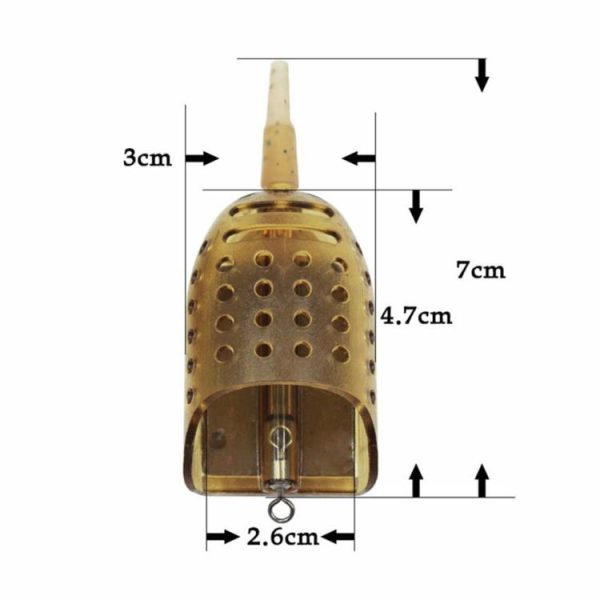 Fishing Gear |   30g/40g/50g Carp Fishing Bait Feeder Lure Holder Trap Fishing Cage Basket