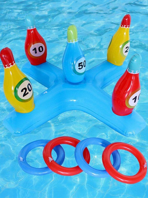 Pool & Accessories |   PVC Bowling Toss Game Lightweight Inflatable Smooth Durable Beach Party Supplies