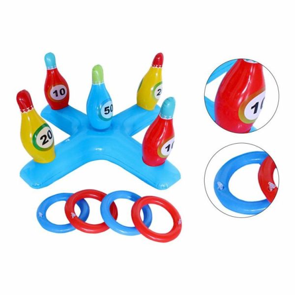 Pool & Accessories |   PVC Bowling Toss Game Lightweight Inflatable Smooth Durable Beach Party Supplies