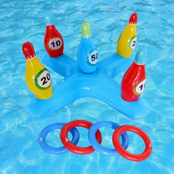 Pool & Accessories |   PVC Bowling Toss Game Lightweight Inflatable Smooth Durable Beach Party Supplies