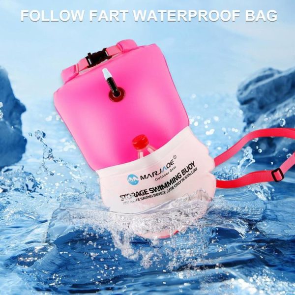 Swimming |   20L Inflatable Open Swimming Buoy Tow Float Dry Bag with Waist Belt for Swimming