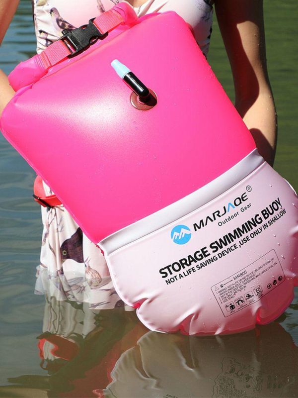 Swimming |   20L Inflatable Open Swimming Buoy Tow Float Dry Bag with Waist Belt for Swimming