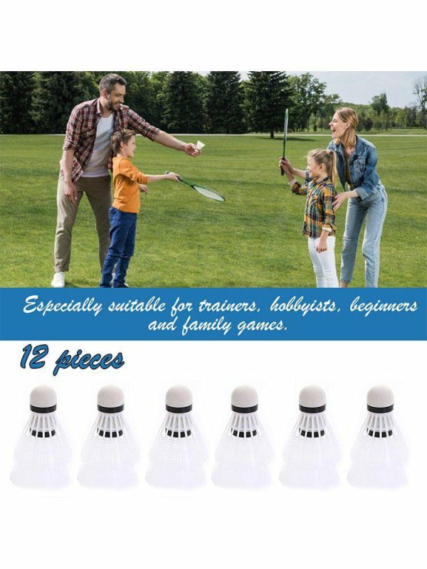 Badminton |   12pcs Plastic Badminton Balls Lightweight Badminton Shuttlecock Outdoor Supplies