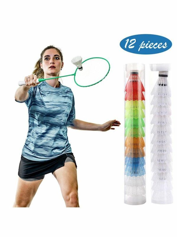 Badminton |   12pcs Plastic Badminton Balls Lightweight Badminton Shuttlecock Outdoor Supplies