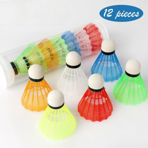 Badminton |   12pcs Plastic Badminton Balls Lightweight Badminton Shuttlecock Outdoor Supplies