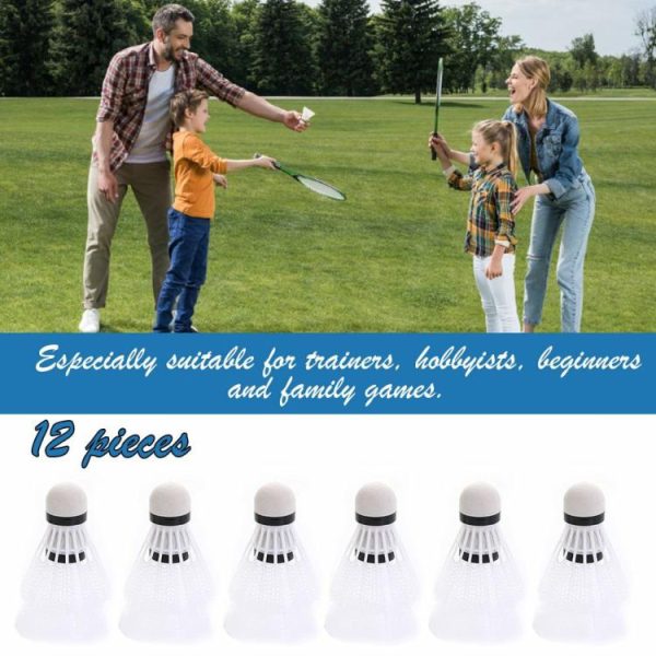 Badminton |   12pcs Plastic Badminton Balls Lightweight Badminton Shuttlecock Outdoor Supplies