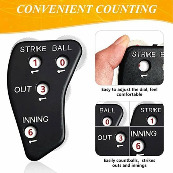 Baseball |   4 Wheel Baseball Umpire Clicker Non-Slip Softball Counter for Outdoor Sports