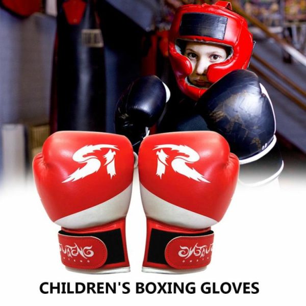 Boxing |   1 Pair Sports Protection PU Leather Kids Boxing Gloves Sanda Training Equipment