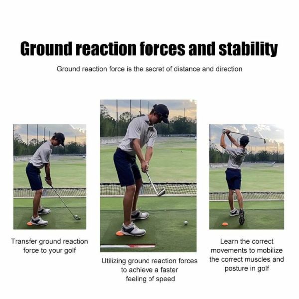 Golf |   2Pcs Golf Force Plate Golf Training Aid Golf Power Pads Increase Club Head Speed