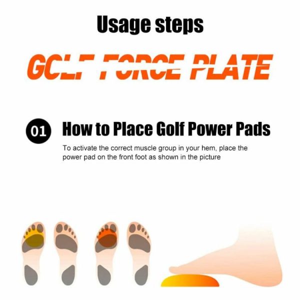 Golf |   2Pcs Golf Force Plate Golf Training Aid Golf Power Pads Increase Club Head Speed