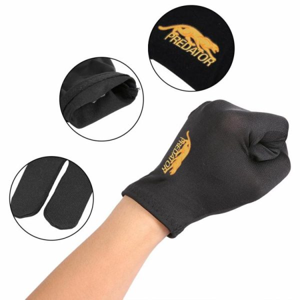 Snooker & Billiard |   Lycra Fabrics Embroidery Left Hand Open Three Finger Snooker Billiard Glove