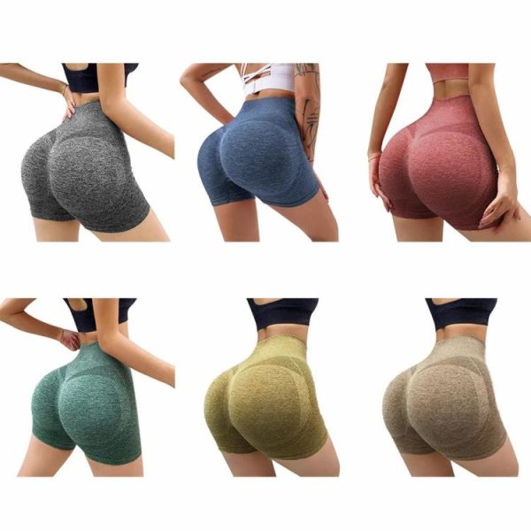 Exercises of Yoga |   High Waist Fitness Yoga Shorts Lift Butt Women Yoga Running Gym Leggings