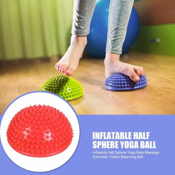 Exercises of Yoga |   Inflatable Half Sphere Yoga Balls Massage Exercises Trainer Balancing Ball