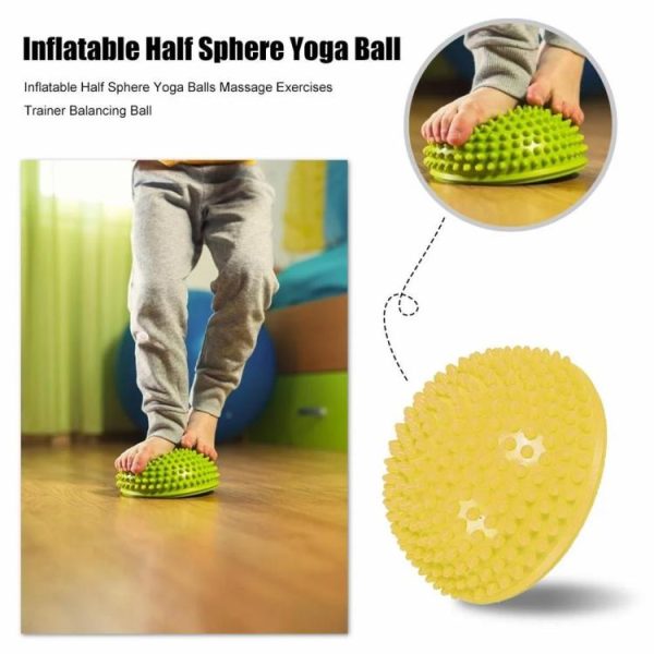 Exercises of Yoga |   Inflatable Half Sphere Yoga Balls Massage Exercises Trainer Balancing Ball