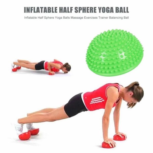 Exercises of Yoga |   Inflatable Half Sphere Yoga Balls Massage Exercises Trainer Balancing Ball