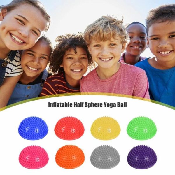 Exercises of Yoga |   Inflatable Half Sphere Yoga Balls Massage Exercises Trainer Balancing Ball