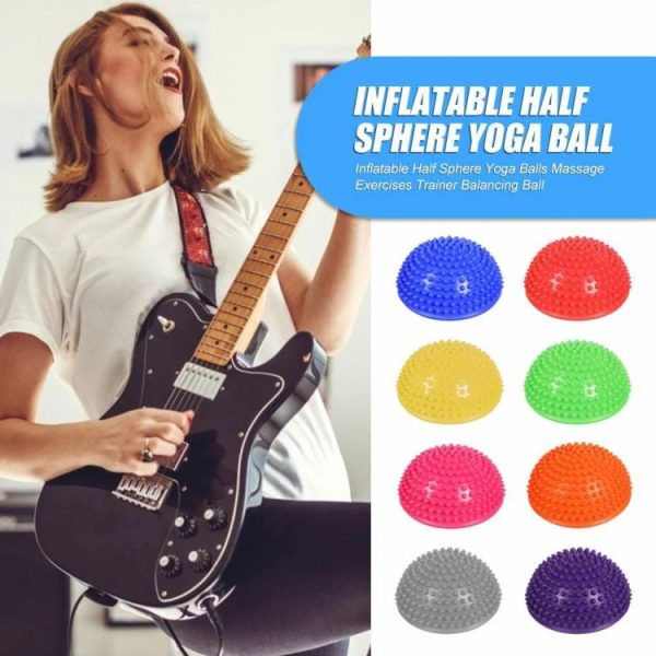 Exercises of Yoga |   Inflatable Half Sphere Yoga Balls Massage Exercises Trainer Balancing Ball