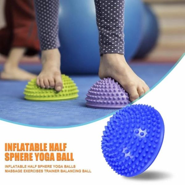 Exercises of Yoga |   Inflatable Half Sphere Yoga Balls Massage Exercises Trainer Balancing Ball